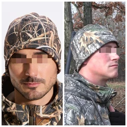 Gorro de caza camuflaje con árbol grande, térmico Polar a viento