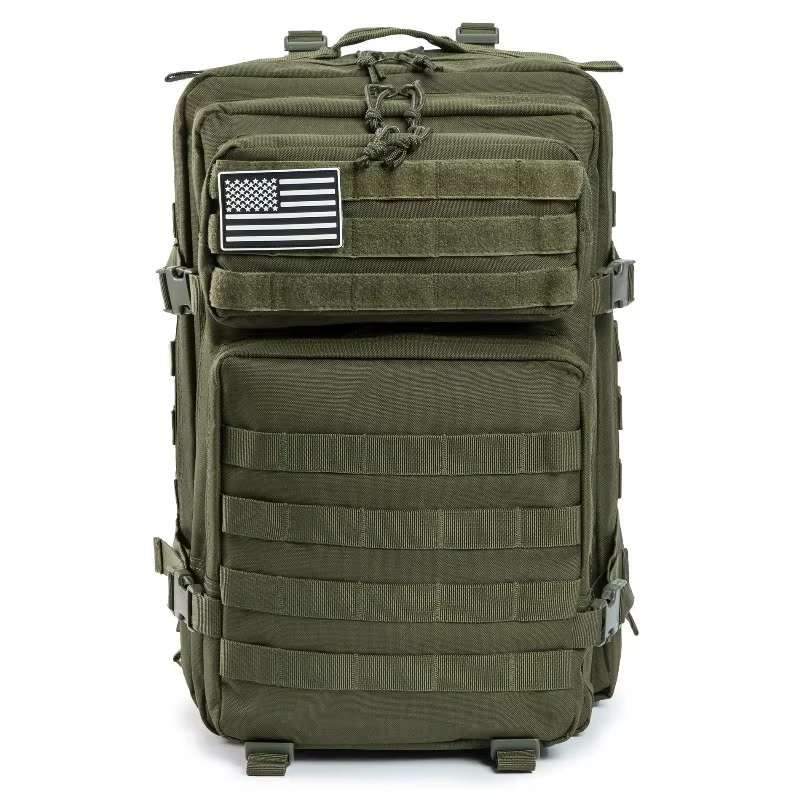 Mochila táctica MOLLE 45L Verde resistente – Asalto Ejército
