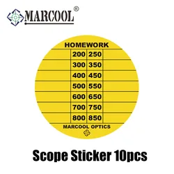 Marcool pegatinas de torreta DOPE amarillo para ópticas de caza