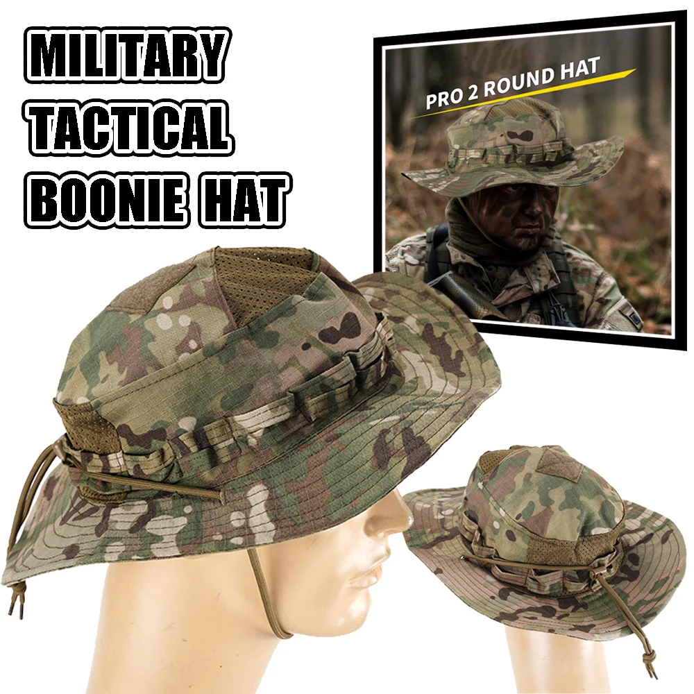 Sombrero táctico boonie de ala ancha con protección UV para exterior - imagen 5