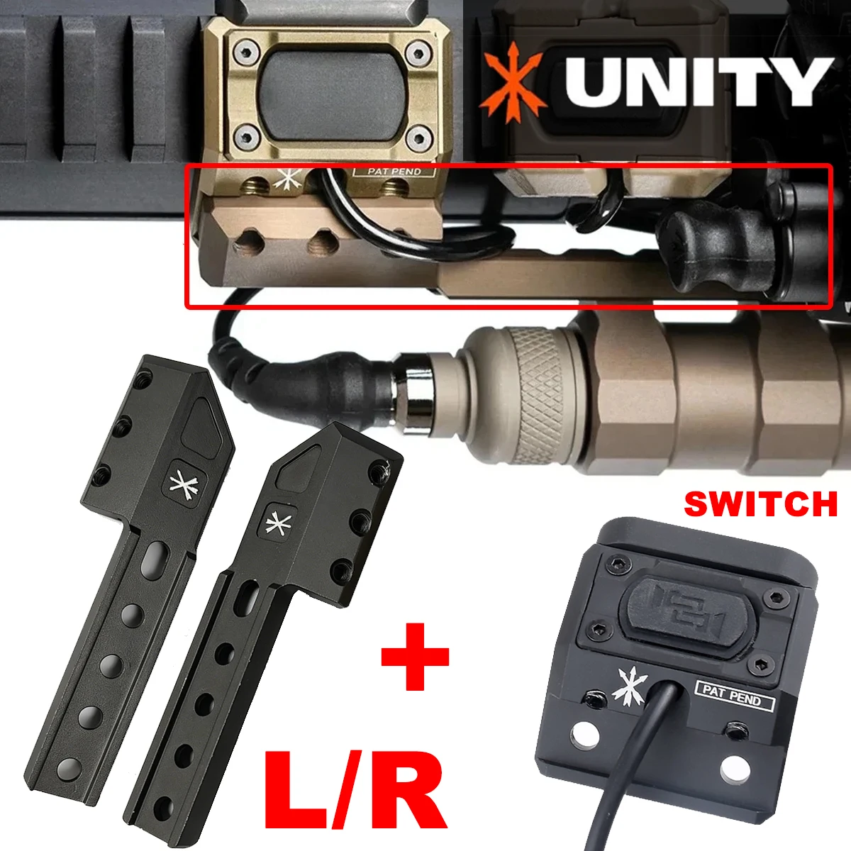 UNITY interruptor táctico offset Picatinny para Surefire M600 - imagen 5