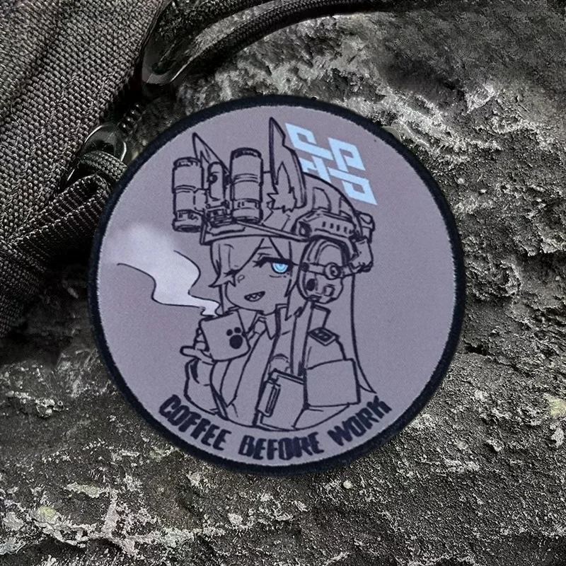 Kanna parche táctico azul – gancho y bucle para mochila