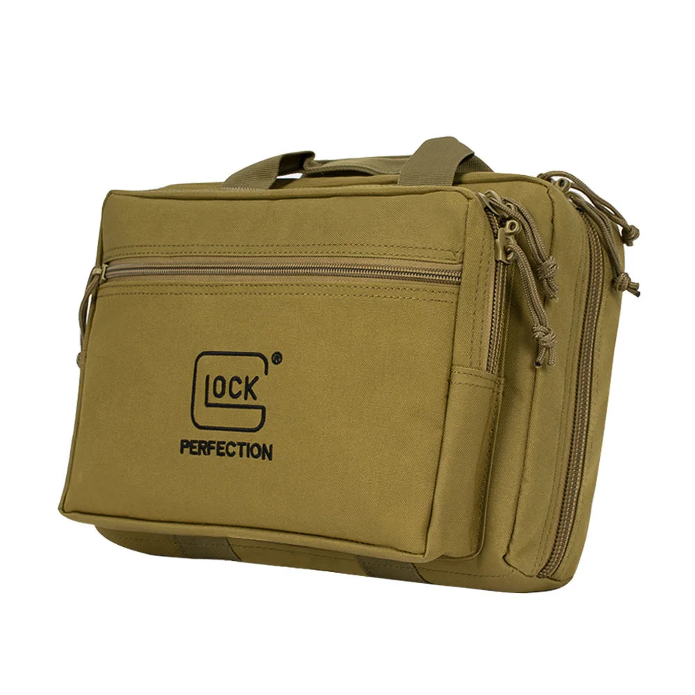 Bolsa táctica con compartimentos acolchados para dos pistolas
