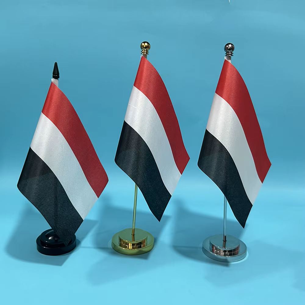 Bandera de Yemen de mesa en poliéster para decoración - imagen 5