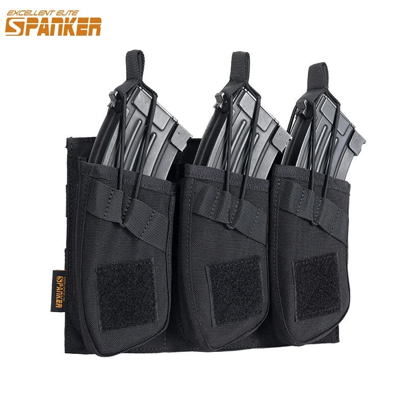 EXCELENTE ELITE SPANKER Triple bolsa AK M4 abierta para cargadores