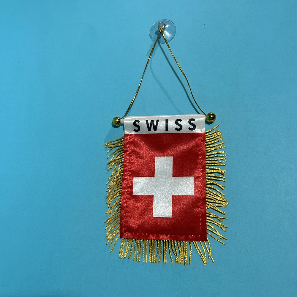 Banderín colgante de Suiza para ventana