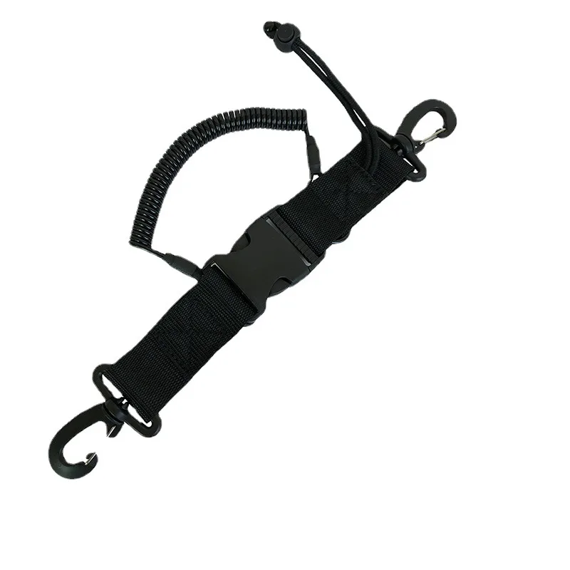 Cuerda de buceo en espiral antipérdida con clips y hebilla rápida - imagen 2