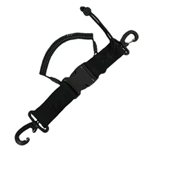 Cordón táctico retráctil antipérdida con clips y hebilla rápida