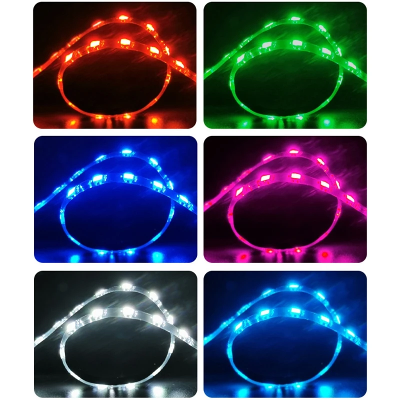 Detalle de los 30 LEDs de la tira