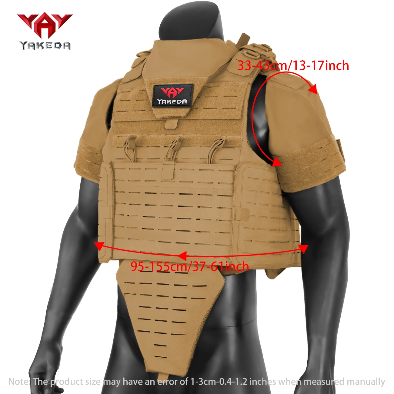Chaleco de caza YAKEDA MOLLE corte láser ligero con protección cuello - imagen 5
