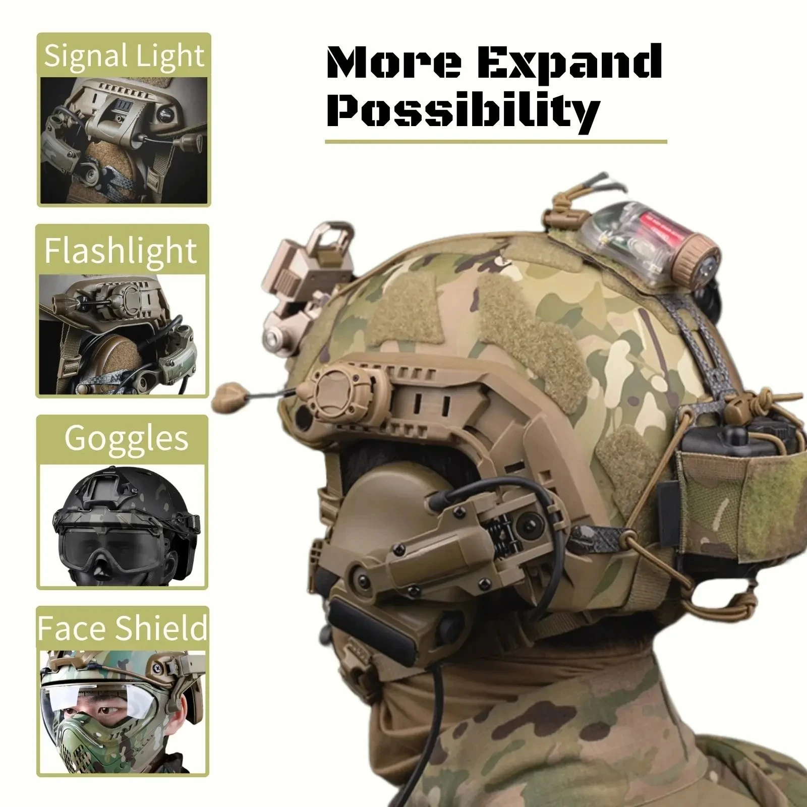 Adaptador carril casco para auriculares ComTac C2 C3 OPS Core ARC - imagen 2