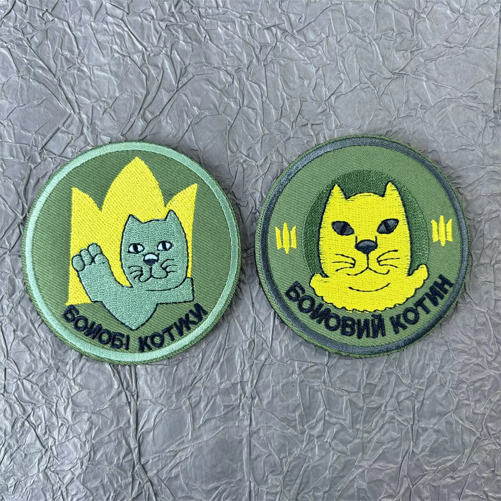 Parche táctico militar bordado gato batalla MOLLE - imagen 2