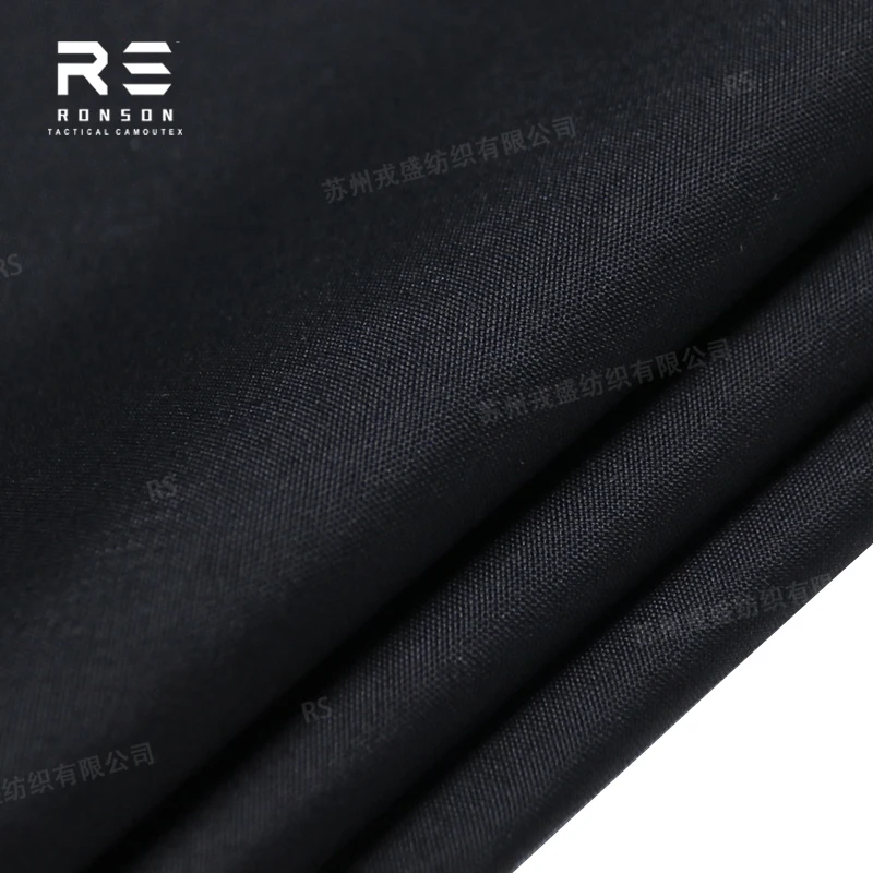 Tela Cordura táctica negra 500D nailon impermeable con PU - imagen 3