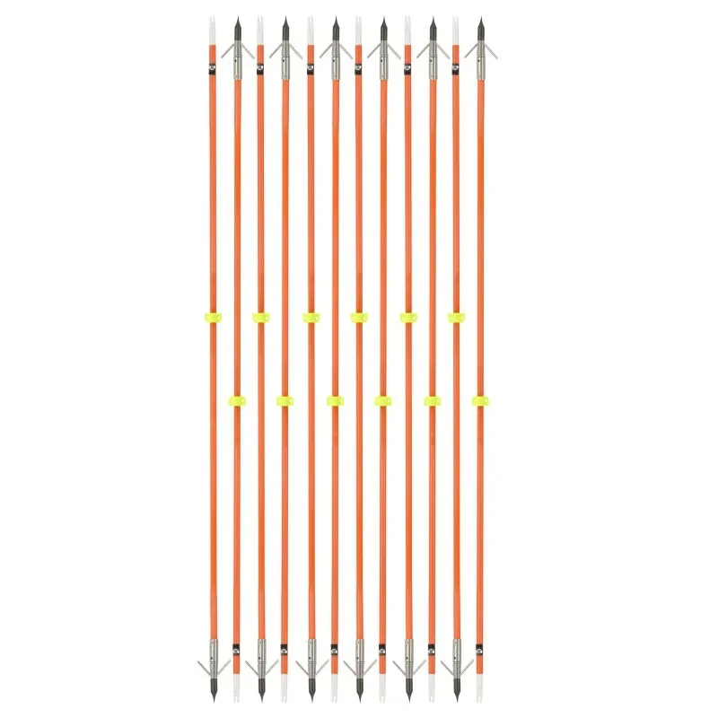 Comparativa de colores y detalles constructivos de la flecha de pesca con arco
