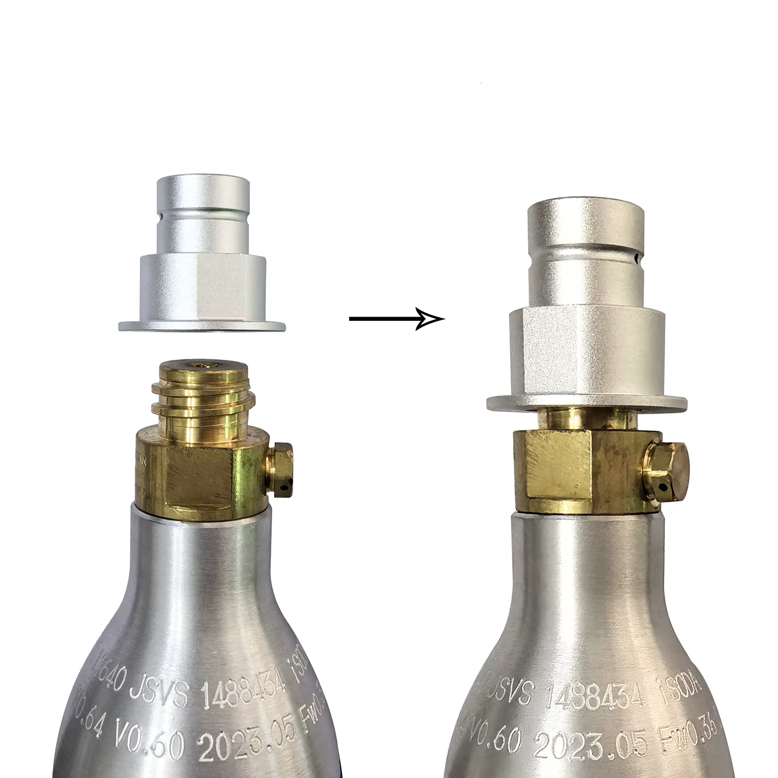 Terra DUO ART Adaptador CQC a CO2 para máquina de soda - imagen 2