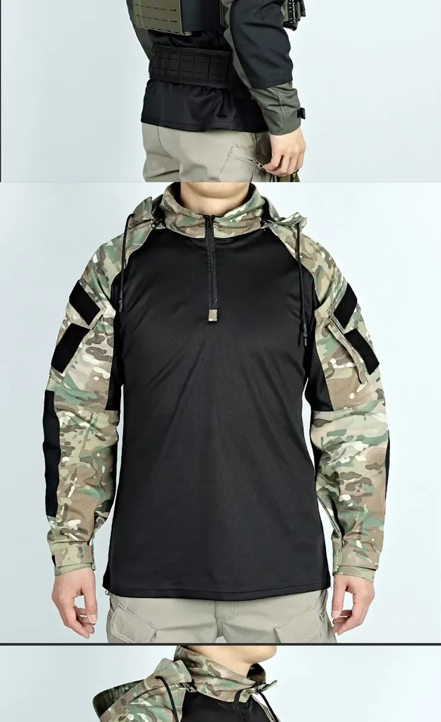 Detalle de tejido y patrón camuflaje