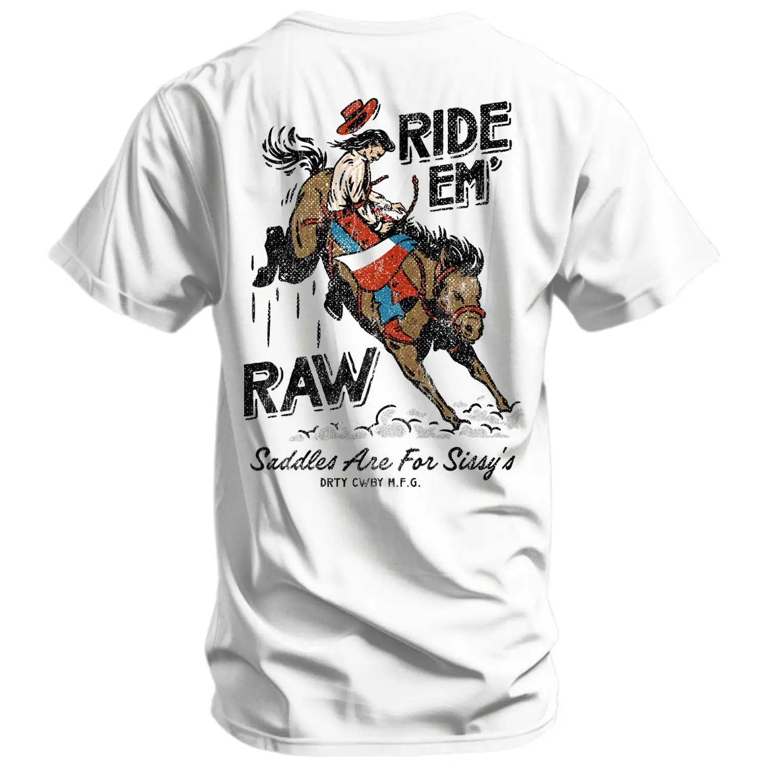 Camiseta táctica hombre Ride ’Em Raw algodón militar