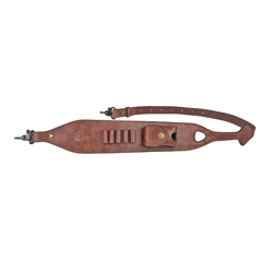 Tourbon Correa para rifle de caza cuero retro con anillas giratorias