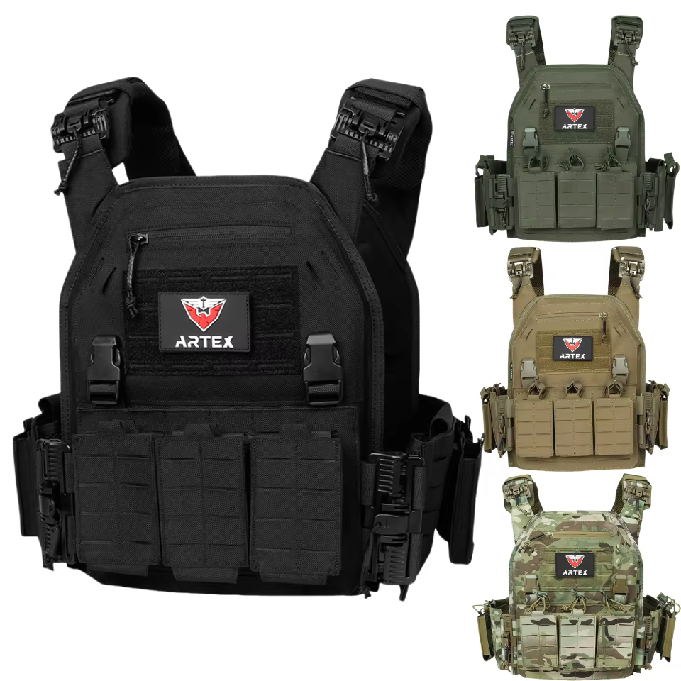 Chaleco táctico MOLLE ligero con bolsa de revistas