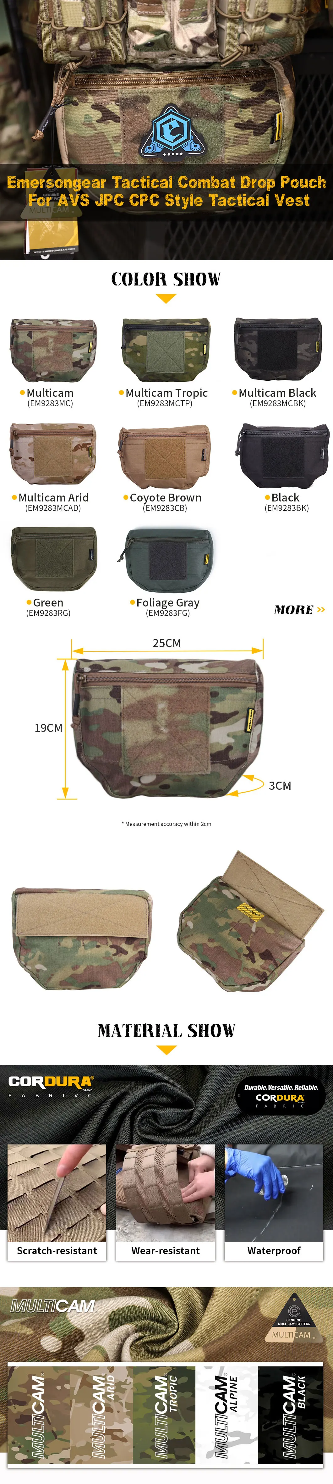 Detalle del tejido Cordura 500D resistente