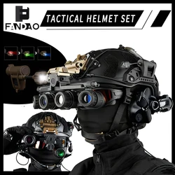 Casco táctico airsoft rápido con comunicaciones y gafas NVG