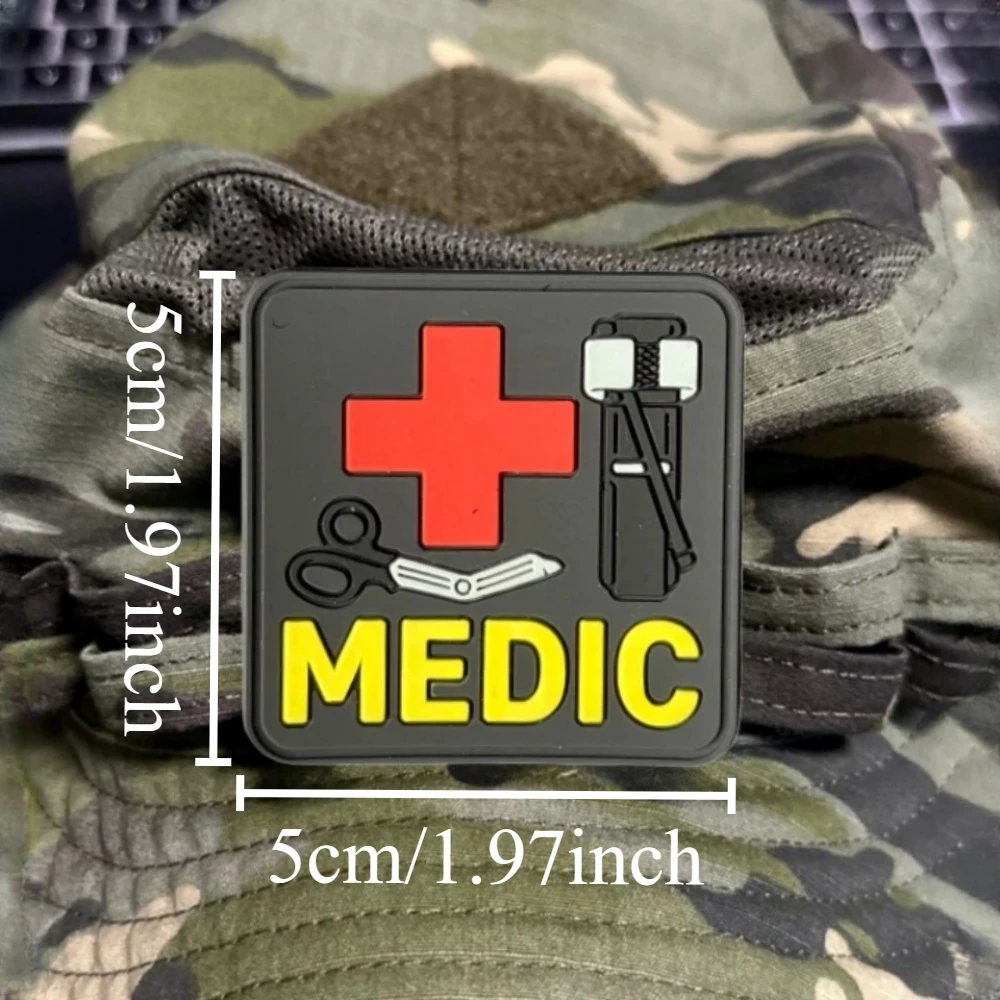 Parche Táctico Médico IFAK PVC – Cruz Torniquete con Velcro - imagen 3