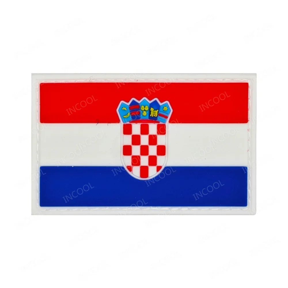 Parche bordado bandera Croacia PVC – Brazalete insignia hombro - imagen 2