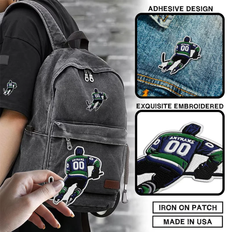 Parche bordado personalizado nombre y número Hockey para ropa - imagen 5