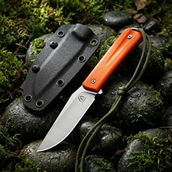 Cuchillo de hoja fija para aire libre y senderismo, compacto
