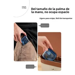 Pastillero portátil con recordatorio mañana, mediodía y noche