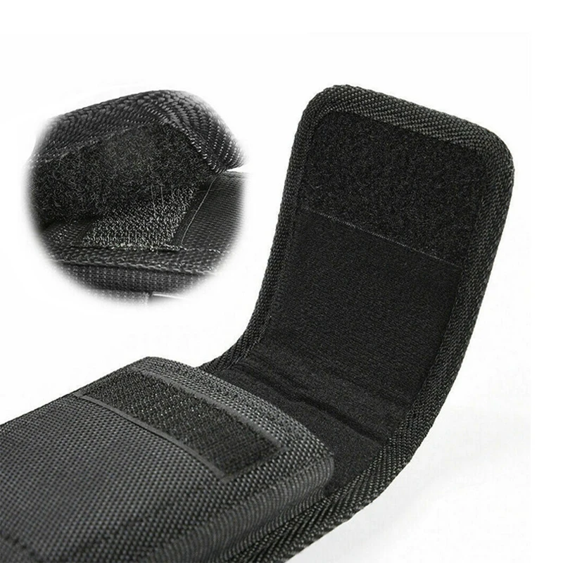 Bolsa EDC de nailon negro con sujeción para cinturón