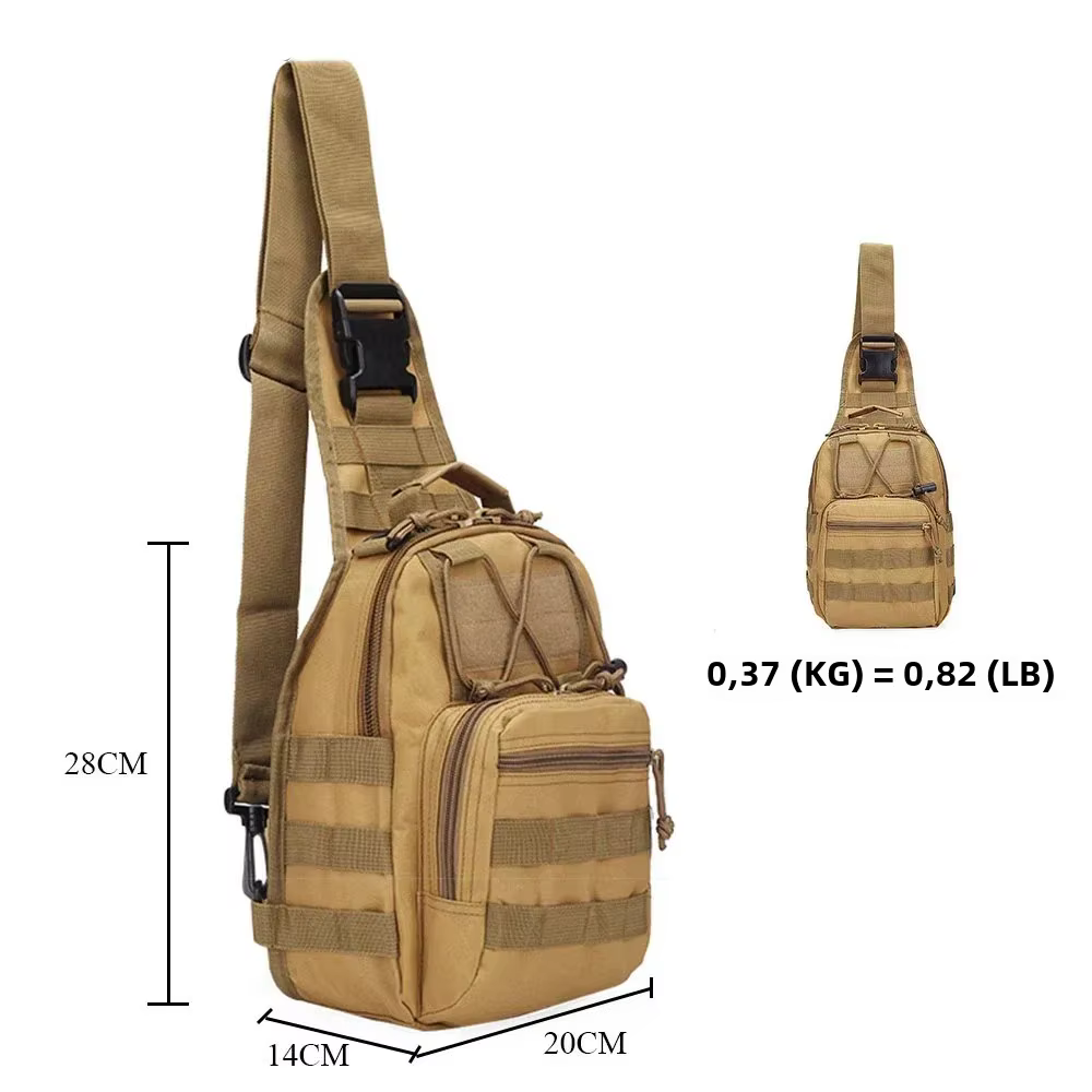 Bolso táctico bandolera de tela Oxford con correa ajustable y EDC
