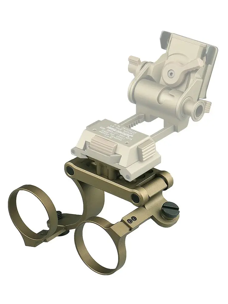 Detalle de la estructura metálica del soporte binocular