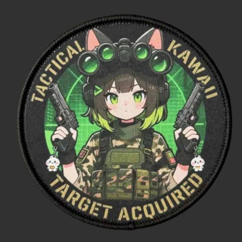 Parche táctico anime chica linda moral con velcro gancho y bucle