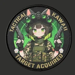 Parche táctico anime chica linda moral con velcro gancho y bucle