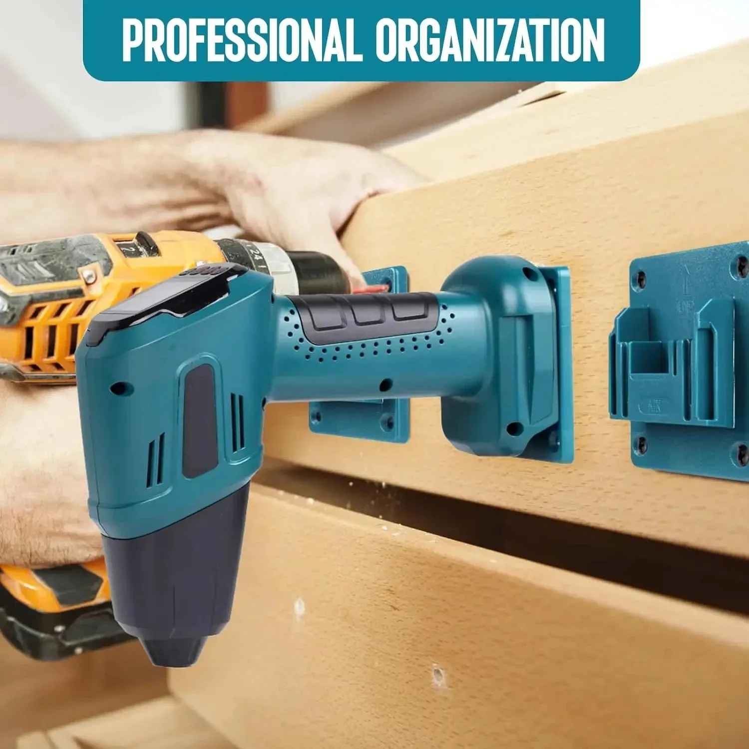 Soporte de pared para taladro Bosch/Makita, ABS resistente - imagen 2