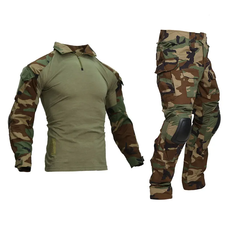 Pantalones tácticos Emersongear Woodland con rodilleras - imagen 2