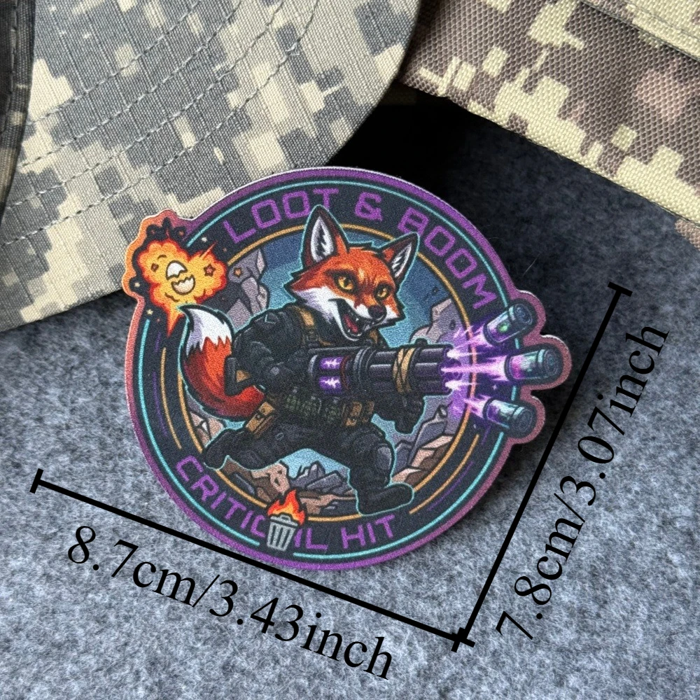 Moral Fox parche táctico velcro gancho y bucle para ropa militar - imagen 4