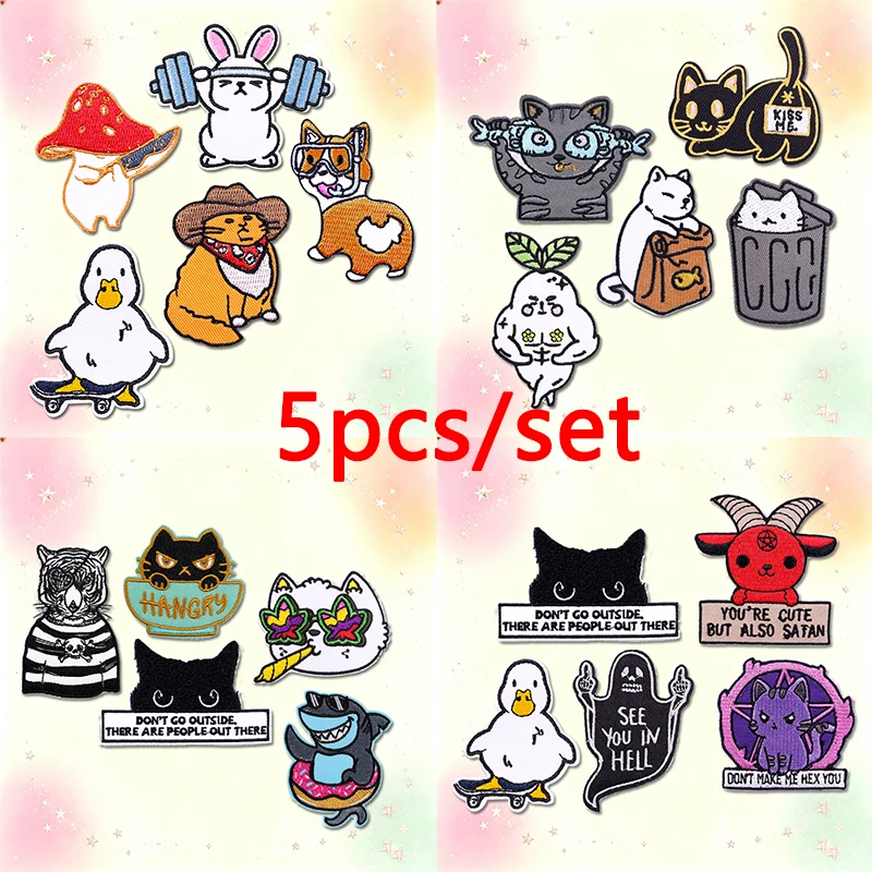 Parches termoadhesivos bordados animales de dibujos para coser - imagen 5