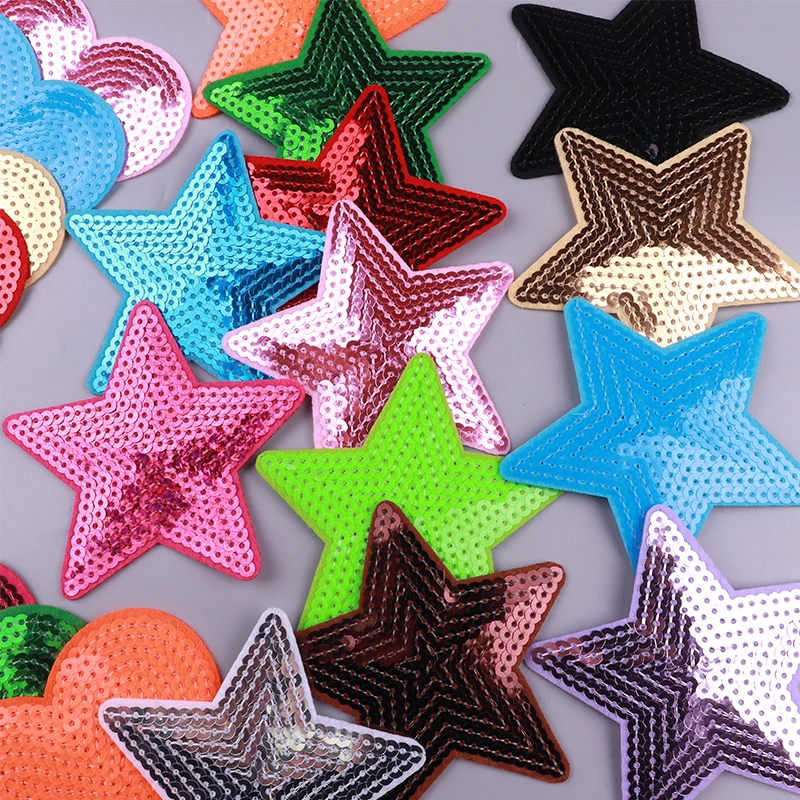 Parche bordado con lentejuelas estrellas corazones – Para planchar - imagen 4