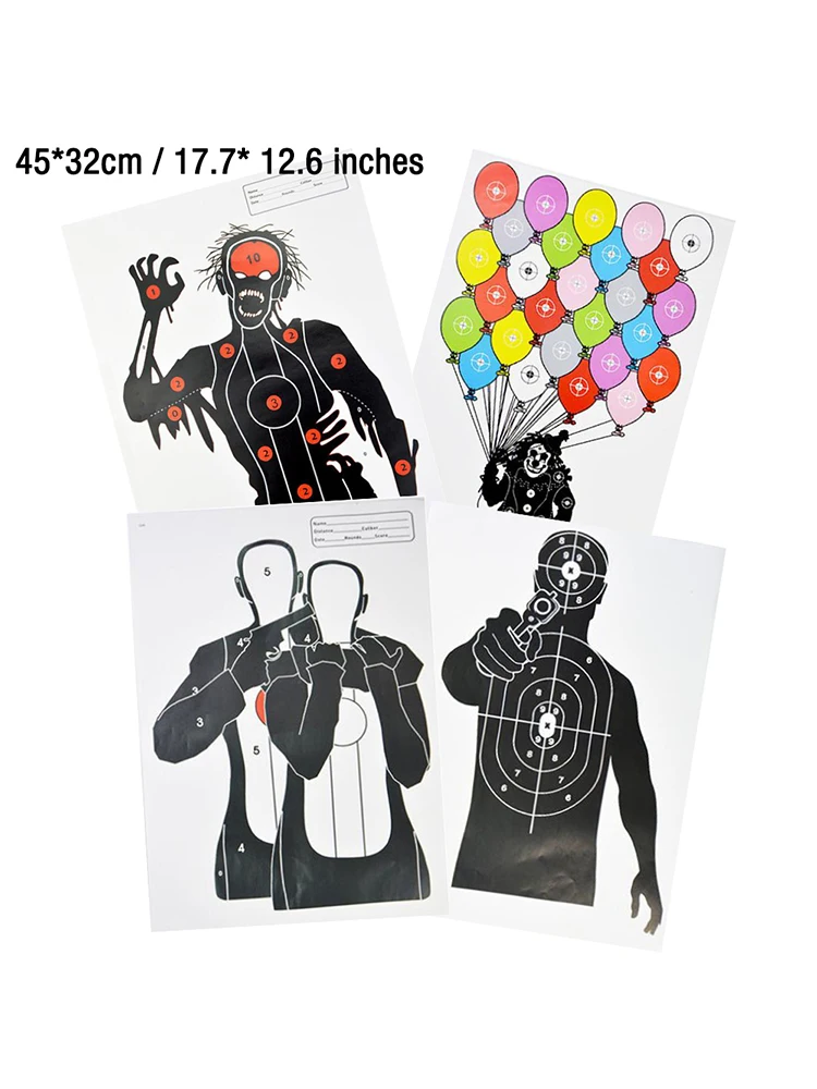 Objetivos de tiro de papel esqueleto