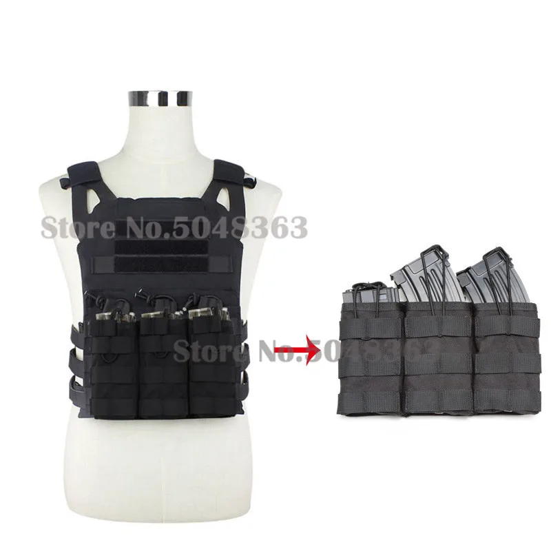 Bolsa táctica MOLLE triple compartimento superior para cargadores - imagen 4
