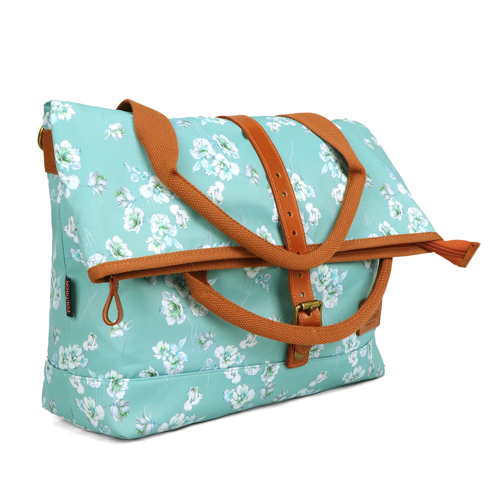 Tourbon Bolsa de bicicleta de asiento vintage nailon cuero - imagen 2