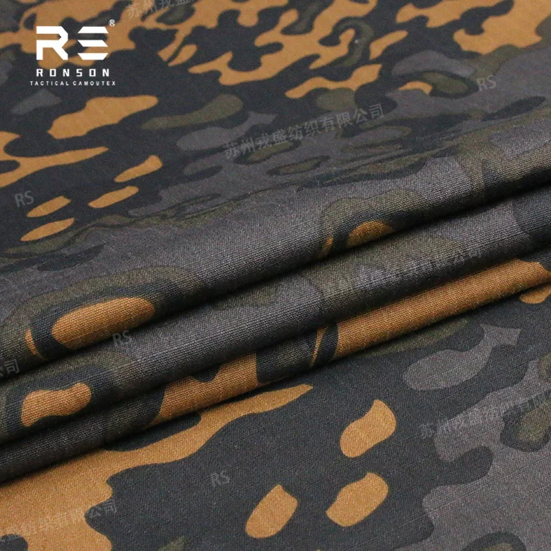 Tela táctica Ripstop nailon-algodón hoja roble otoño para uniforme - imagen 2
