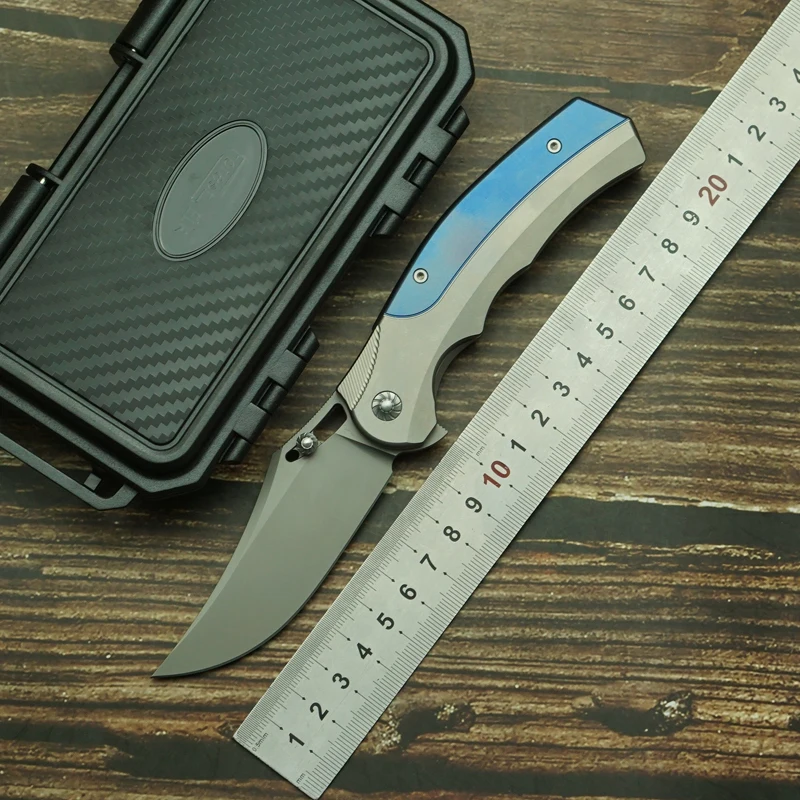 Cuchillo EDC plegable RattleSnake F05 titanio acero M390 - imagen 5