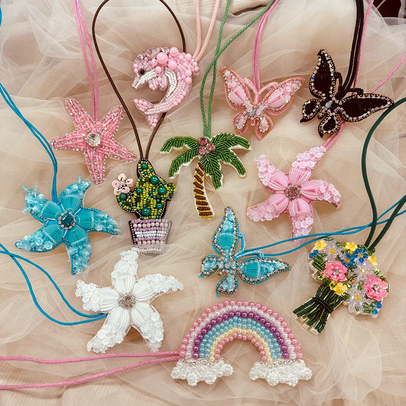 Parche 3D cuentas flores arcoíris perlas lentejuelas para bolsa y ropa - imagen 3