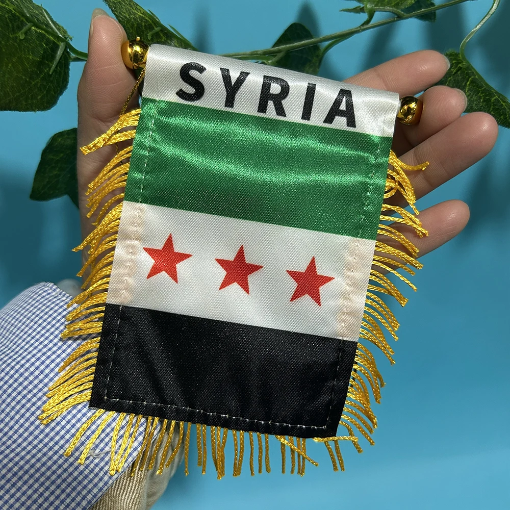 Bandera siria para ventana de coche, poliéster, doble cara - imagen 5