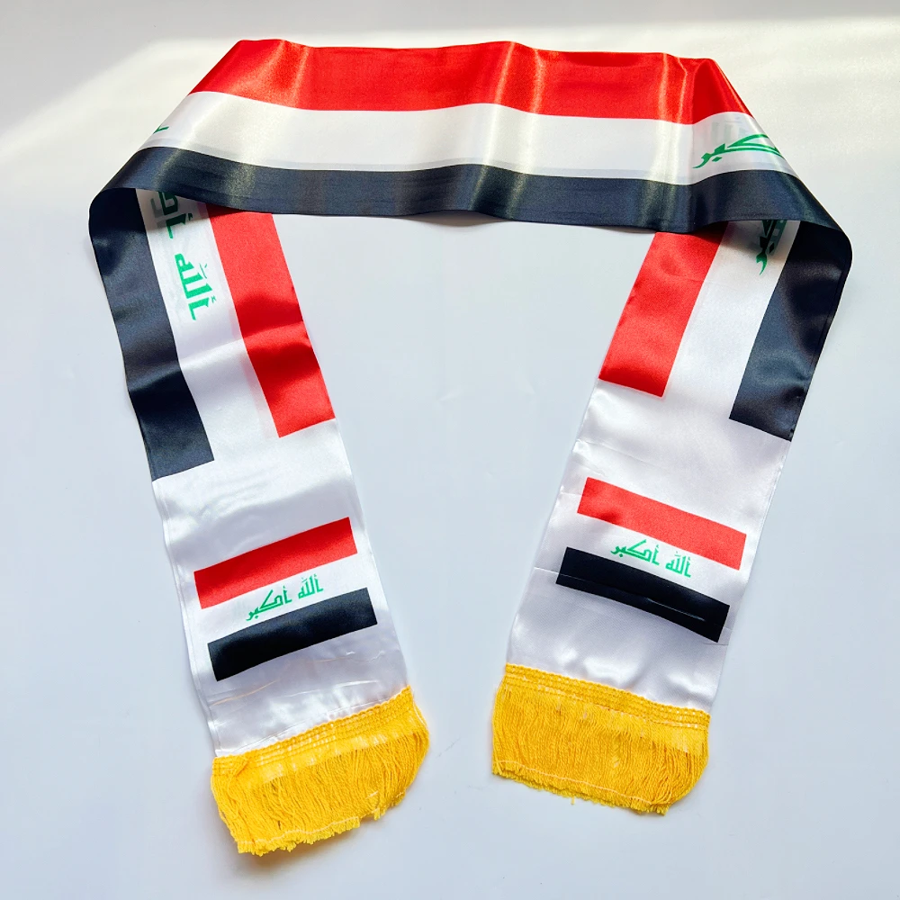 Bufanda táctica bandera de Irak doble impresión satén personalizada