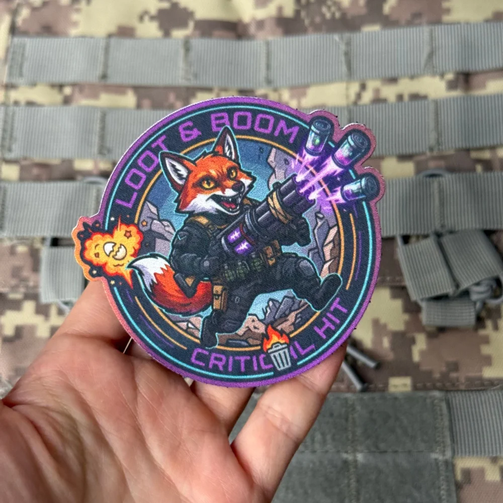 Moral Fox parche táctico velcro gancho y bucle para ropa militar - imagen 3