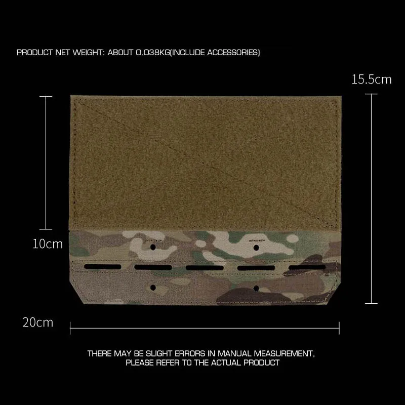 Placa táctica colgante inferior camuflaje multiusos para chaleco - imagen 4